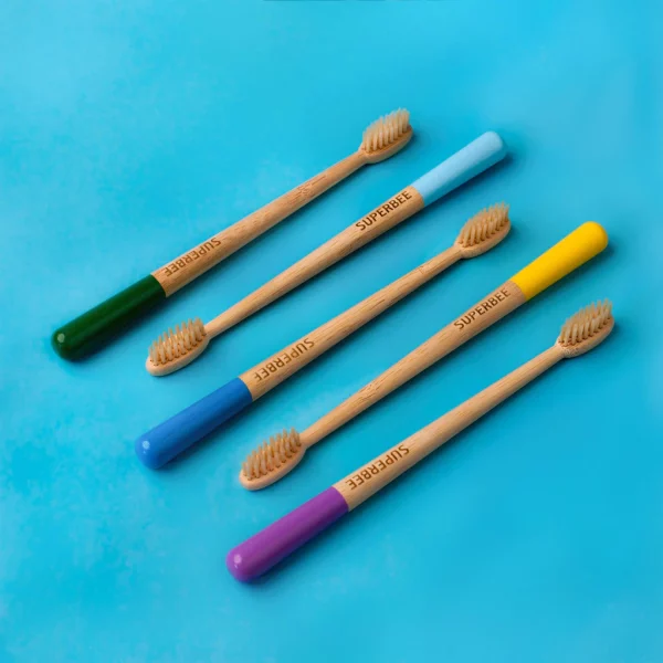 5 Biodegradable Bamboo Toothbrushes - Image 2