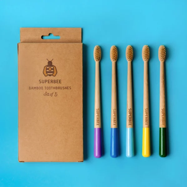 5 Biodegradable Bamboo Toothbrushes - Image 4
