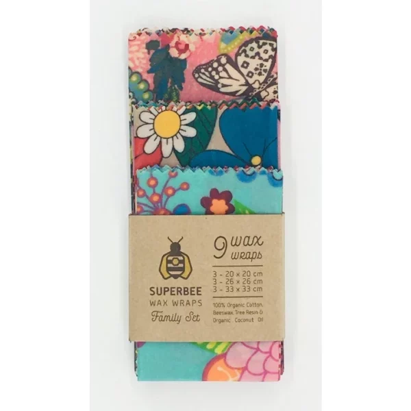 9 Mixed Design Beeswax Wraps - Image 3