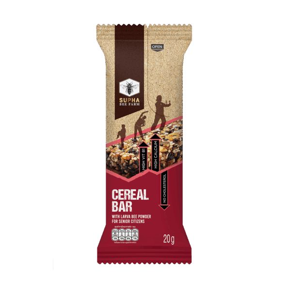 Cereal Energy Bar With Larva Bee Powder For Senior Citizens