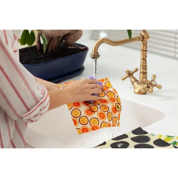Essentials Beeswax Wraps 3 Pack - Mixed Design - Image 3