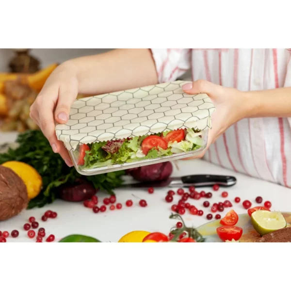 Essentials Beeswax Wraps 3 Pack - Mixed Design - Image 5