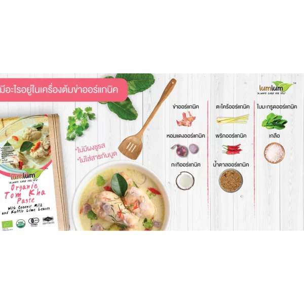 LUMLUM- Organic Tom Kha Curry Paste with Coconut Cream - Image 2