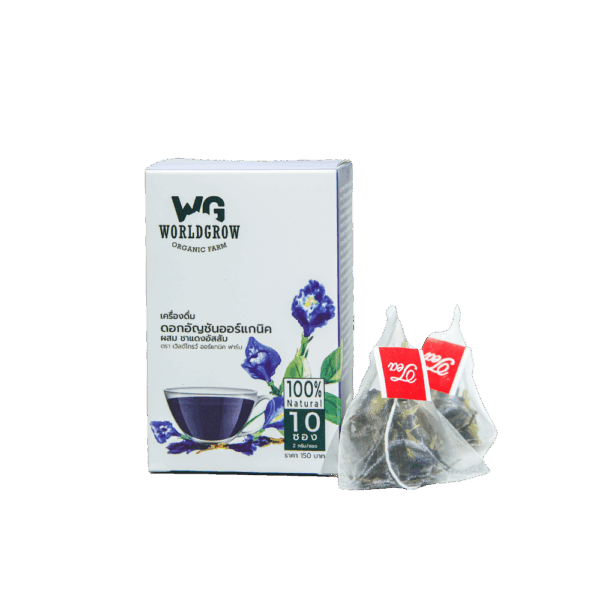 Organic Butterfly Pea Flower Drink mixed with Assam Red Tea