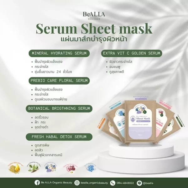 Serum Sheet Mask Prebio Care Floral Serum Sheet Mask - Image 3