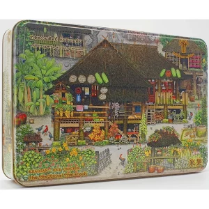 Rice cracker gift box in a metal box