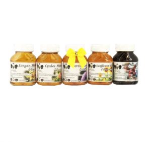 Set of 5 types of honey